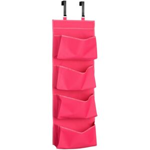 Premier Housewares 4-Tier Over Door Hanging Organiser - Hot Pink Premier Housewares 4-Tier Over Door Hanging Organiser - Hot Pink