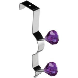 Premier Housewares Diamante Double Over Door Hook - Purple Premier Housewares Diamante Double Over Door Hook - Purple