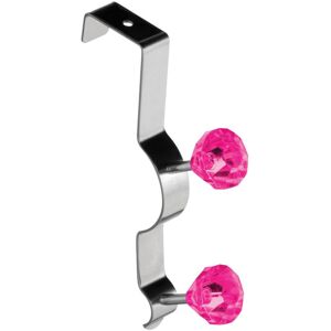 Premier Housewares Diamante Double Over Door Hook - Hot Pink Premier Housewares Diamante Double Over Door Hook - Hot Pink
