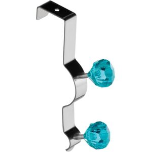 Premier Housewares Diamante Double Over Door Hook - Teal Premier Housewares Diamante Double Over Door Hook - Teal
