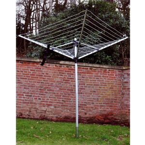 Kingfisher Super Lightweight Rotary Line Airer, Silver, 50 m Kingfisher Super Lightweight Rotary Line Airer, Silver, 50 m
