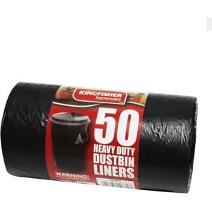 Kingfisher 50 Heavy Duty Dustbin Liners Bin Bags Refuse 75 Litre Size Sacks Kingfisher 50 Heavy Duty Dustbin Liners Bin Bags Refuse 75 Litre Size Sacks