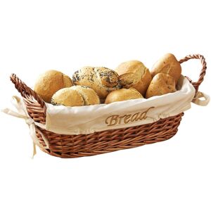 Premier Housewares Wicker Bread Basket With Cream Fabric Lining, Natural Premier Housewares Wicker Bread Basket With Cream Fabric Lining, Natural