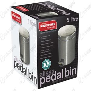 (5 litre) Kingfisher Pedal Bin Stainless Steel (5 litre) Kingfisher Pedal Bin Stainless Steel