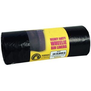 Kingfisher Quality Wheelie Bin Liners, Black, 440 Litre, 5-Piece Kingfisher Quality Wheelie Bin Liners, Black, 440 Litre, 5-Piece