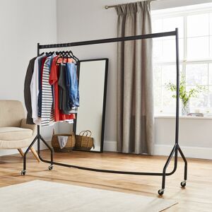Direct Online Houseware Extra Heavy Duty 6ft Long x 5ft Tall Clothes Rail In Black Direct Online Houseware Extra Heavy Duty 6ft Long x 5ft Tall Clothes Rail In Black