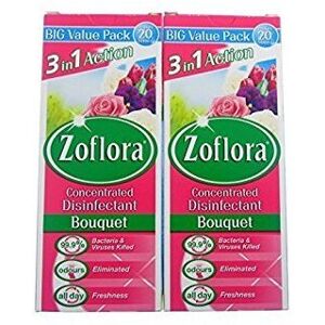 2 x Zoflora Concentrated Antibacterial Disinfectant BOUQUET 500ml 2 x Zoflora Concentrated Antibacterial Disinfectant BOUQUET 500ml