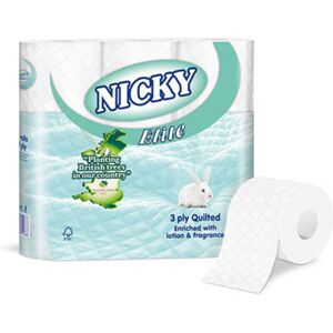 Nicky Elite 3 Ply Toilet Roll Quality White 45 Rolls Nicky Elite 3 Ply Toilet Roll Quality White 45 Rolls