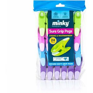 Minky Spring Loaded Plastic Pegs - Pack of 24 Pegs Minky Spring Loaded Plastic Pegs - Pack of 24 Pegs