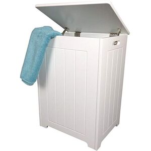 Elegant Brands Pendeen White Wooden Laundry Bin / Hamper / Bathroom storage cabinet Elegant Brands Pendeen White Wooden Laundry Bin / Hamper / Bathroom storage cabinet