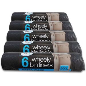 Tidyz 30 Extra Large Wheelie Bin Liners Waste Rubbish Bags 300L Tidyz 30 Extra Large Wheelie Bin Liners Waste Rubbish Bags 300L