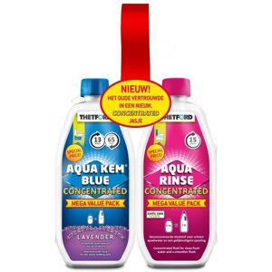 THETFORD Aqua Kem Blue Lavender & Aqua Rinse Plus Duo Pack - Toilet Tank Fluid & THETFORD Aqua Kem Blue Lavender & Aqua Rinse Plus Duo Pack - Toilet Tank Fluid &