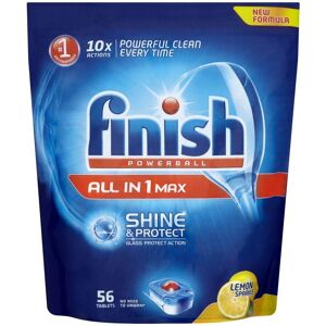 Unbranded FINISH All-in-1 Max Dishwasher Tablets Lemon PK60 Unbranded FINISH All-in-1 Max Dishwasher Tablets Lemon PK60