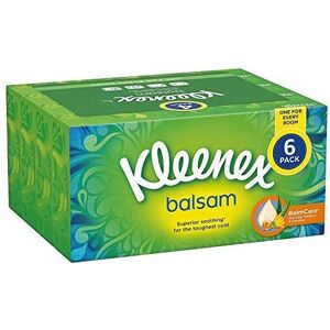 Kleenex Balsam Facial Tissues, Pack of 6 Tissue Boxes (Protective Balm for Cold Kleenex Balsam Facial Tissues, Pack of 6 Tissue Boxes (Protective Balm for Cold