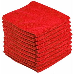 The Dustpan & Brush Store 10 X Large Microfibre Cleaning Car Detailing Soft Cloths Wash Towel Duster Red The Dustpan & Brush Store 10 X Large Microfibre Cleaning Car Detailing Soft Cloths Wash Towel Duster Red