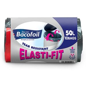 Bacofoil 10 x 50L Elasti-Fit Kitchen Bin Liners Bacofoil 10 x 50L Elasti-Fit Kitchen Bin Liners