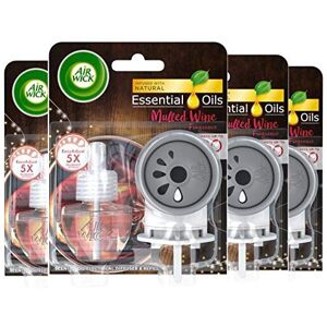 Air Wick Airwick Electrical Plug In Kit Mulled Wine Scent, 4 kits: 4 Gadgets + 4 Refills Air Wick Airwick Electrical Plug In Kit Mulled Wine Scent, 4 kits: 4 Gadgets + 4 Refills