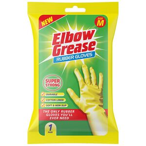 (MEDIUM) Elbow Grease Super Strong Rubber Gloves (MEDIUM) Elbow Grease Super Strong Rubber Gloves