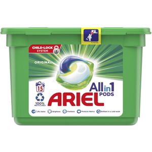 Ariel Original All in 1 Pods Washing Liquid Capsules 15 Washes/Lifts Stains/20ÂC Ariel Original All in 1 Pods Washing Liquid Capsules 15 Washes/Lifts Stains/20ÂC