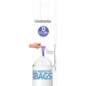 Brabantia Bin Liners, 15-20 L - Size D, 20 Bags Brabantia Bin Liners, 15-20 L - Size D, 20 Bags