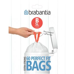 Brabantia Bin Liners, Size B, 5 L - 60 Bags Brabantia Bin Liners, Size B, 5 L - 60 Bags