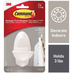 3M 3-M Company 17087Q Command Double Hook - Medium - Quartz Pack Of 4 3M 3-M Company 17087Q Command Double Hook - Medium - Quartz Pack Of 4