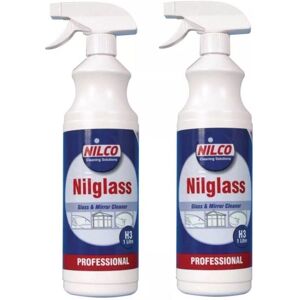 Nilco Nilglass Glass & Mirror Cleaner Spray - 1L x 2 Nilco Nilglass Glass & Mirror Cleaner Spray - 1L x 2
