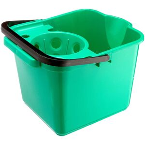 Addis 12 Litre Cleaning Mop Pail Bucket Wringer Square Plastic Green Addis 12 Litre Cleaning Mop Pail Bucket Wringer Square Plastic Green