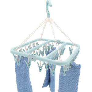 Unbranded (Blue) 32 Peg Airer Clothes Horse Underwear Sock Hanger Unbranded (Blue) 32 Peg Airer Clothes Horse Underwear Sock Hanger