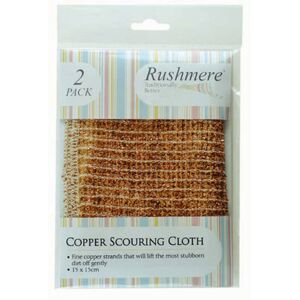 Rushmere 2 Pack Copper Scouring Cloth - 15x15cm Rushmere 2 Pack Copper Scouring Cloth - 15x15cm