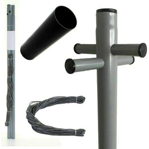 Caprican Heavy Duty Galvanised Clothes Line Post 2.4m 30m PVC Washing Line Caprican Heavy Duty Galvanised Clothes Line Post 2.4m 30m PVC Washing Line