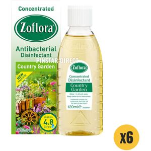 Zoflora Country Garden Concentrated Cleaning Liquid 120ml x6 Zoflora Country Garden Concentrated Cleaning Liquid 120ml x6