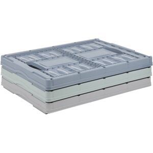 URBN Living (One Of Each) 45 L Folding Collapsible Plastic Storage Crate Stackable Box URBN Living (One Of Each) 45 L Folding Collapsible Plastic Storage Crate Stackable Box