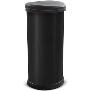 Curver Metal Effect Plastic One Touch Deco Bin, Black, 40 Litre Curver Metal Effect Plastic One Touch Deco Bin, Black, 40 Litre