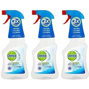 Dettol Antibacterial Surface Cleaner 500ml Spray Pack of 3 - 047643 x 3 Dettol Antibacterial Surface Cleaner 500ml Spray Pack of 3 - 047643 x 3