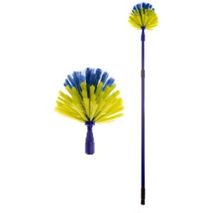 TDBS THE DUSTPAN AND BRUSH STORE Extending Telescopic Domed Cobweb Brush Feather Duster and Handle TDBS THE DUSTPAN AND BRUSH STORE Extending Telescopic Domed Cobweb Brush Feather Duster and Handle