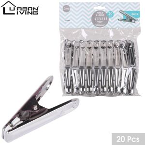 Rajanis Set of 20 Stainless Steel Clothes Washing Line Airer Clamp Rajanis Set of 20 Stainless Steel Clothes Washing Line Airer Clamp