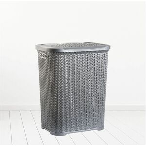(Silver) Plastic Laundry Basket Clothes Washing Bin Storage Hamper Small Large O (Silver) Plastic Laundry Basket Clothes Washing Bin Storage Hamper Small Large O