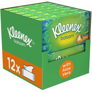 Kleenex Balsam Aloe Vera 80 Facial Tissue Box 2Ply - Pack of 12 Kleenex Balsam Aloe Vera 80 Facial Tissue Box 2Ply - Pack of 12