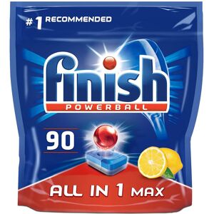Finish All-in-One Max Dishwasher Tablets, LEMON, 90 Tablets Finish All-in-One Max Dishwasher Tablets, LEMON, 90 Tablets