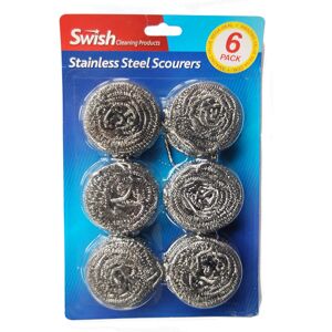 Brand:-Swish Pack of 6 stainless steel scourers Brand:-Swish Pack of 6 stainless steel scourers