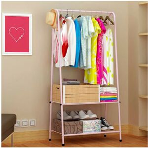 Unbranded (Pink) Large Clothes Rail Rack Garment Dress Hanging Display Stand Shoe Storage Unbranded (Pink) Large Clothes Rail Rack Garment Dress Hanging Display Stand Shoe Storage