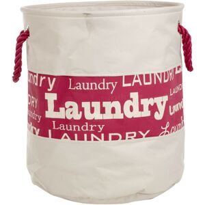 URBN Living (White With Pink/Purple Handles) 40 Litre Washing Laundry Clothes Basket Bag Ham URBN Living (White With Pink/Purple Handles) 40 Litre Washing Laundry Clothes Basket Bag Ham