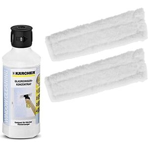 Kärcher Cloth Pads + Cleaning Fluid for KARCHER Window Vac - 2 x Pads + 500ml Kärcher Cloth Pads + Cleaning Fluid for KARCHER Window Vac - 2 x Pads + 500ml