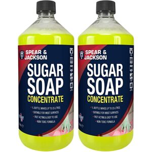 Spear and Jackson - Sugar Soap Concentrate - 2 x 1 Litre - Cleaning Walls, Greas Spear and Jackson - Sugar Soap Concentrate - 2 x 1 Litre - Cleaning Walls, Greas