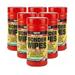Everbuild WIPE80X6 Wonder Wipes, 6 Tubes of 100 Wipes Everbuild WIPE80X6 Wonder Wipes, 6 Tubes of 100 Wipes