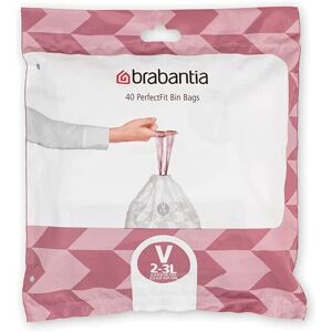 Brabantia PerfectFit Bin Liners (Size V/2-3 Litre) Thick Plastic Trash Bags with Brabantia PerfectFit Bin Liners (Size V/2-3 Litre) Thick Plastic Trash Bags with