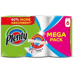 Plenty Kitchen Towel - White, 6 rolls, 600 sheets Plenty Kitchen Towel - White, 6 rolls, 600 sheets