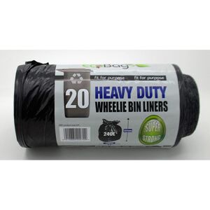 (240 L - 18 Micron) EcoBag - 20 Pack Heavy Duty Recyclable Bin Bags (240 L - 18 Micron) EcoBag - 20 Pack Heavy Duty Recyclable Bin Bags
