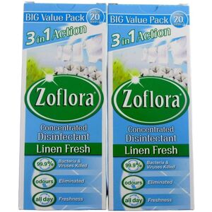 2X Zoflora Linen Fresh 500ml Odour Remover & Disinfectant 2X Zoflora Linen Fresh 500ml Odour Remover & Disinfectant